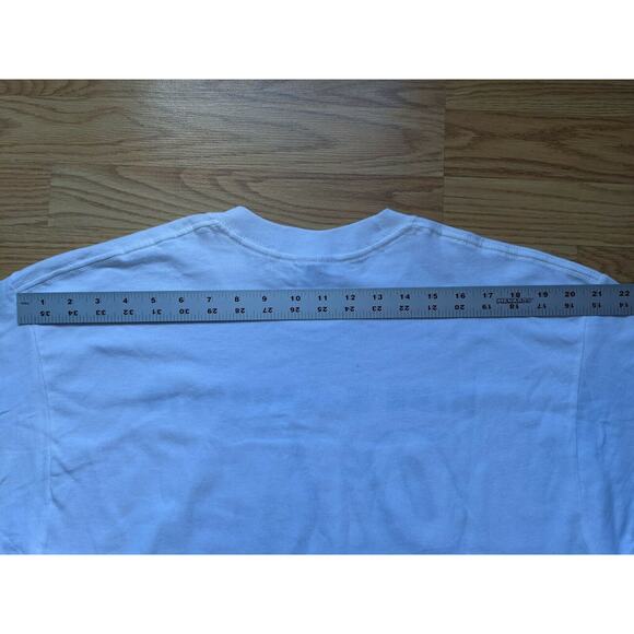 Vintage NASCAR Mike McLaughlin T shirt SZ L White #01 2003 Racing Las Vegas - Picture 4 of 7